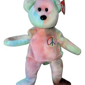 Ty Beanie Baby Peace Bear - 5th Generation